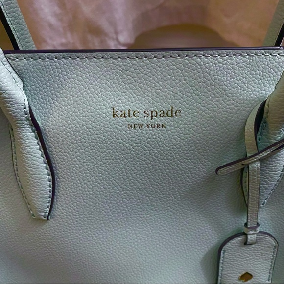 Eva Medium Zip Top Satchel in Mint Frosting - Picture 5 of 6